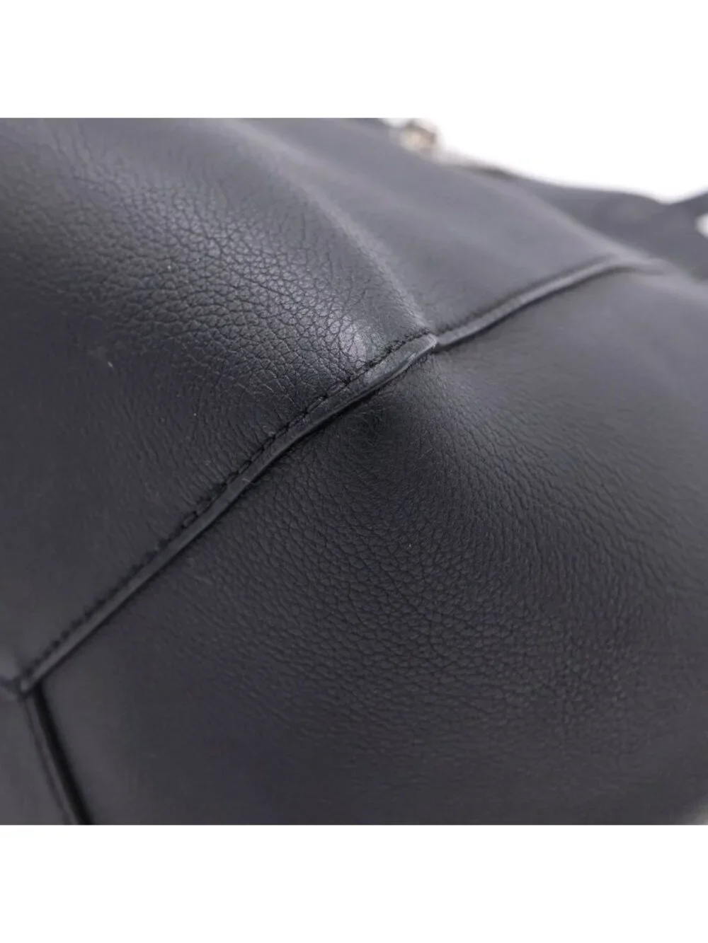 Louis Vuitton Lockme Cabas Tote Black Leather Silver